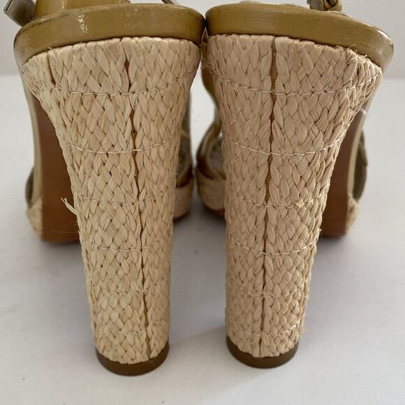 Moschino Butter Yellow Heels Stiletto Slingback Ruffled Ribbon 7.5 Feminine - Picture 9 of 15